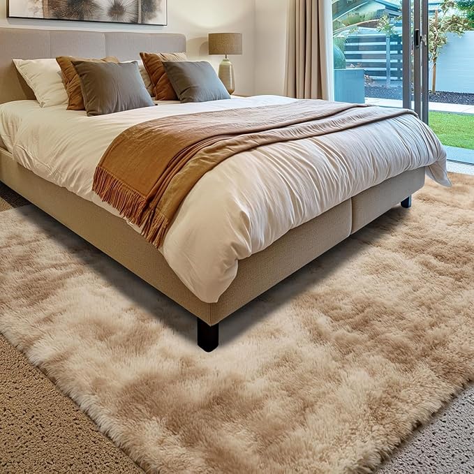 Sour Lemon Area Rugs 9x12 Living Room, Large Area Rug Shag Shaggy Carpet Soft Plush Furry Bedside Rug, Machine Washable Area Rugs for Bedroom Kids Girls Boys Home Decor Anti Slip