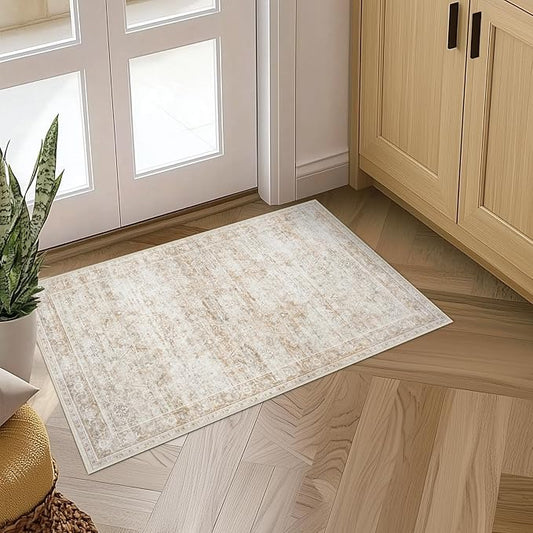 2x3 Area Rug for Living Rooms : Washable Rugs Non-Slip Large Thin Modern Abstract Carpet for Bedrooms,Dining Rooms,Offices and Farmhouse Spaces