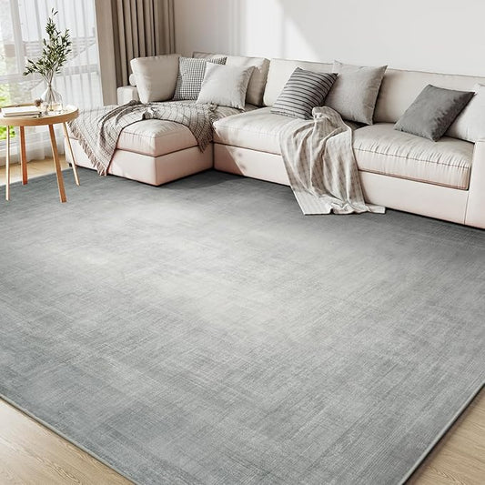 4x6 Area Rugs for Living Room, Machine Washable Non Slip Area Rug Modern Abstract Indoor Rug Carpet Ultra Soft Rugs for Bedroom Dining Room Playroom Bedside Office, Ash Grey