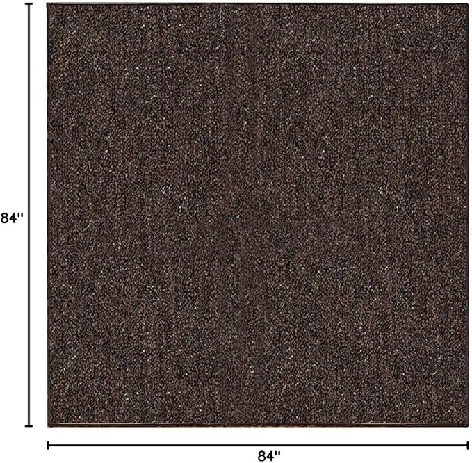 Ambiant Broadway Collection Pet Friendly Indoor Outdoor Area Rugs Brown - 7' Square, Stain & Fade Resistant, Easy Care, Pet & Kids Friendly, Made in USA, Perfect for Weddings & Everyday Use!