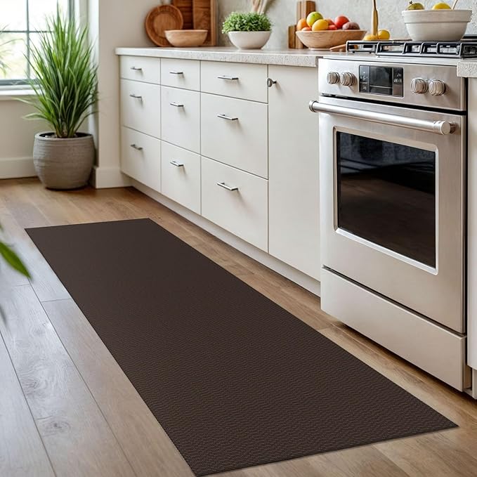 KOZYFLY Washable Runner Rug 2x7 ft Hallway Runner Kitchen Runner Rugs with Rubber Backing Bobo Entryway Runner Indoor, Carpet Runners for Hall Entrance Bedroom, Coffee/Brown