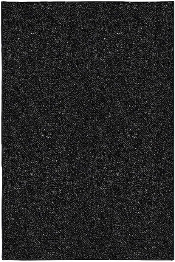 Ambiant Broadway Collection Pet Friendly Indoor Outdoor Area Rugs Black - 2' x 6' Runner, Stain & Fade Resistant, Easy Care, Pet & Kids Friendly, Made in USA, Perfect for Weddings & Everyday Use!