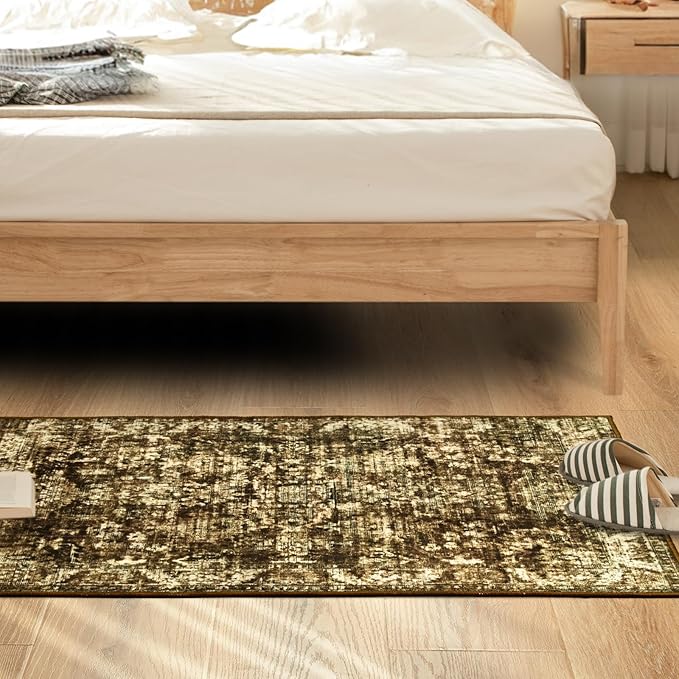 2x3 Vintage Abstract Entryway Rug, Non-Slip Washable Door Mat Indoor Entrance Rugs, Foldable Small Accent Throw Rug Floor Carpet for Front Door Bedroom Kitchen Entryway Bathroom