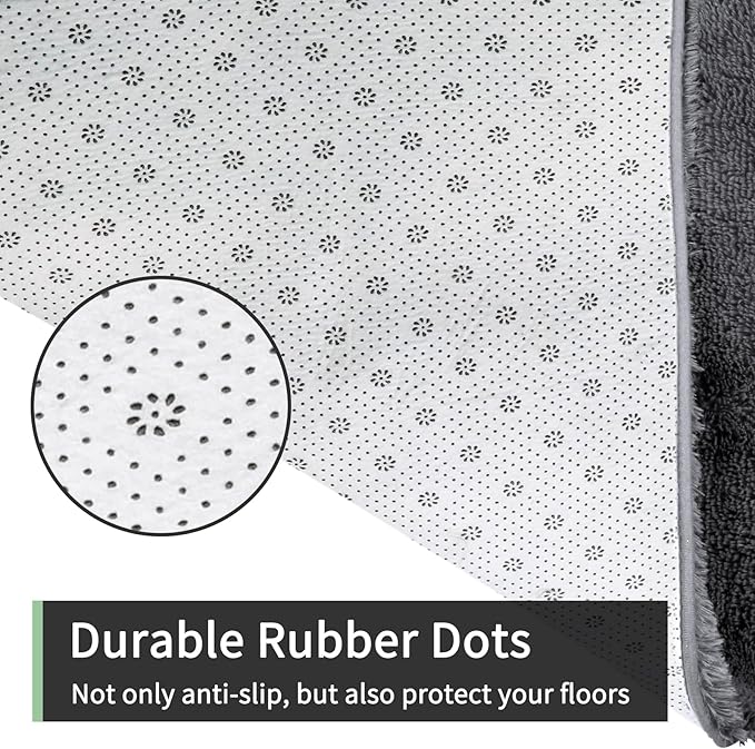 Sour Lemon Area Rugs 9x12 Living Room, Grey Large Area Rug Shag Shaggy Carpet Soft Plush Furry Bedside Rug, Machine Washable Area Rugs for Bedroom Kids Girls Boys Home Decor Anti Slip