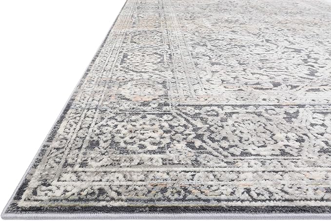 Loloi II Lucia Collection LUC-03 Steel/Ivory 2'-8" x 8' Runner Rug