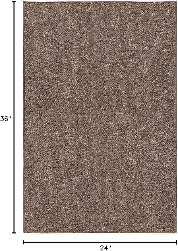 Ambiant Broadway Collection Pet Friendly Indoor Outdoor Area Rugs Brown - 2' x 3' Rectangle, Stain & Fade Resistant, Easy Care, Pet & Kids Friendly, Made in USA, Perfect for Weddings & Everyday Use!