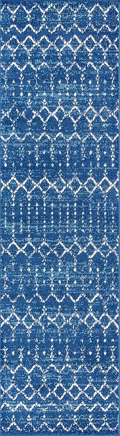 JONATHAN Y MOH101B-28 Moroccan Hype Boho Vintage Diamond 2 ft. x 8 ft. Runner-Rug, Bohemian, Southwestern, Casual, Transitional, Pet Friendly, Non Shedding, Stain Resistant, Easy-Cleaning, Cream/Gray