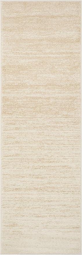 SAFAVIEH Adirondack Collection Runner Rug - 2'6" x 8', Champagne & Cream, Modern Ombre Design, Non-Shedding & Easy Care, Ideal for High Traffic Areas in Living Room, Bedroom (ADR113W)