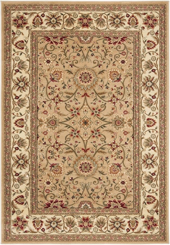 SAFAVIEH Lyndhurst Collection Area Rug - 9' x 12', Beige & Ivory, Traditional Oriental Design, Non-Shedding & Easy Care, Ideal for High Traffic Areas in Living Room, Bedroom (LNH212D)