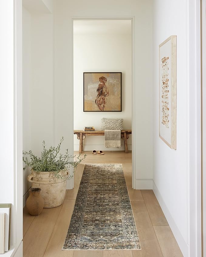 Loloi Amber Lewis Morgan Collection MOG-05 Spice/Lagoon 2'-3" x 9'-6", .38" Runner Rug feat. CloudPile™
