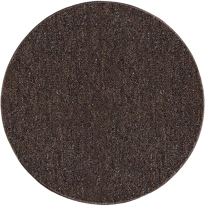 Ambiant Broadway Collection Pet Friendly Indoor Outdoor Area Rugs Brown - 10' Round, Stain & Fade Resistant, Easy Care, Pet & Kids Friendly, Made in USA, Perfect for Weddings & Everyday Use!
