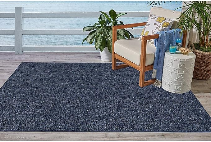 Ambiant Broadway Collection Pet Friendly Indoor Outdoor Area Rugs Blue - 2' x 8' Runner, Stain & Fade Resistant, Easy Care, Pet & Kids Friendly, Made in USA, Perfect for Weddings & Everyday Use!