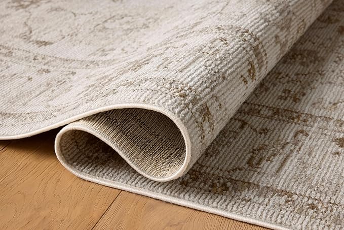 Loloi Magnolia Home by Joanna Gaines Pace Collection PAC-01 Natural/Stone 7'-8" x 7'-8" Round Area Rug
