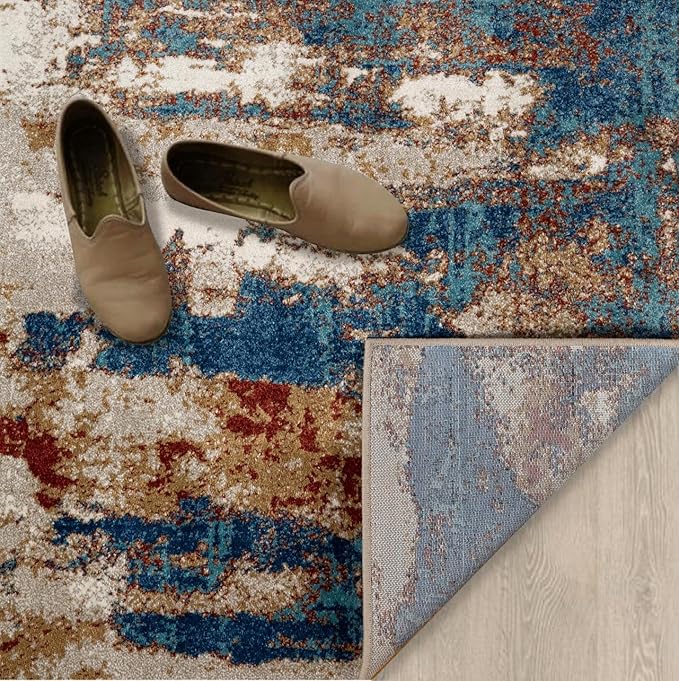 LUXE WEAVERS Lagos Collection Passion 8x10 Abstract Area Rug