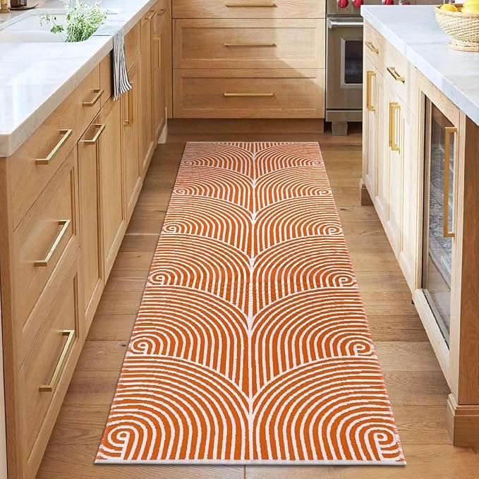 Tiffasea Washable Runner Rug 2'x6', Long Kitchen Rugs Laundry Hallway Runner Cotton Woven Area Rug Entryway Throw Rugs Indoor Outdoor Carpet for Bedroom/Bathroom/Living Room