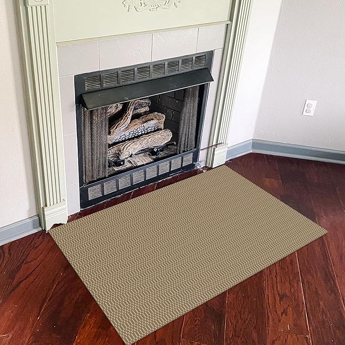 KOZYFLY Washable Area Rug 2x3 Ft Small Entryway Rug Indoor Door Mat Throw Rugs with Rubber Backing, Braided Cotton Floor Carpet for Front Entrance Bathroom Kitchen Foyer, Beige/Khaki