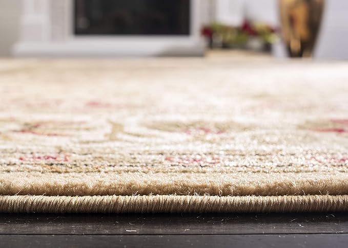 SAFAVIEH Lyndhurst Collection Area Rug - 8' x 11', Beige & Ivory, Traditional Oriental Design, Non-Shedding & Easy Care, Ideal for High Traffic Areas in Living Room, Bedroom (LNH212D)