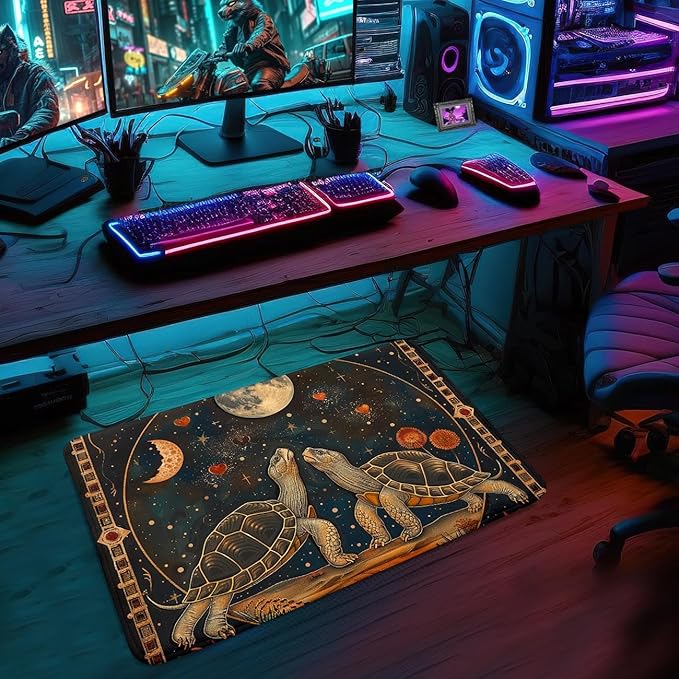 Tortoise Area Rug - Outer Space Tortoise Rug for Kids Boys Tortoises Rugs for Bedroom, 35" L x 23" W