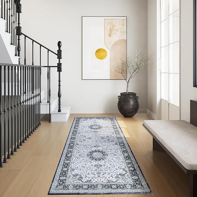 Non Slip Runner Rug, Kitchen Mat, 2x6 Washable Rugs, Runners For Hallways, Area Rug For Bedroom, Low Pile Soft Rugs, Kitchen Floor Mats, Slip Resistance, Durable Rug For Hallways, Bedroom, Kitchen