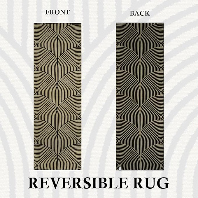 Tiffasea Washable Runners for Hallways 2.6'x8', Kitchen Runner Cotton Woven Entry Rug Long Bathroom Rug Reversible Carpet Runner Modern Floor Runner Rugs for Entryway Foyer Indoor Outdoor