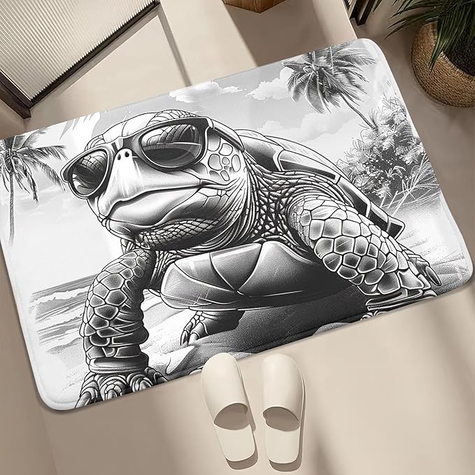 Sea Turtles Rugs - Sea Turtle for Kids Boys Coastal Rug for Bedroom Ocean Life Theme Decor Ocean Carpet Rug, 35 x 23 Inches