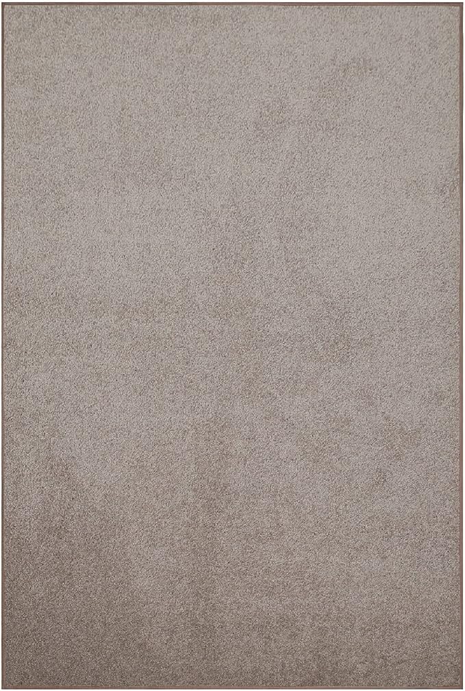 Furnish my Place Modern Indoor/Outdoor Commercial Solid Color Rug - Beige, 8' x 13', Rectangular, Pet and Kids Friendly Rug. Made in USA, Area Rugs Great for Kids, Pets, Event, Wedding