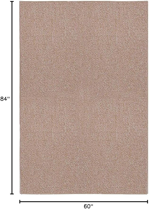 Ambiant Broadway Collection Pet Friendly Indoor Outdoor Area Rugs Beige - 5' x 7' Rectangle, Stain & Fade Resistant, Easy Care, Pet & Kids Friendly, Made in USA, Perfect for Weddings & Everyday Use!