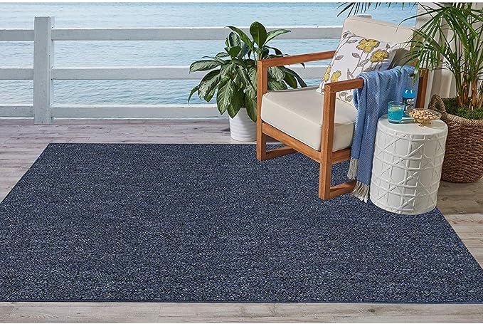 Ambiant Broadway Collection Pet Friendly Indoor Outdoor Area Rugs Blue - 2' Square, Stain & Fade Resistant, Easy Care, Pet & Kids Friendly, Made in USA, Perfect for Weddings & Everyday Use!