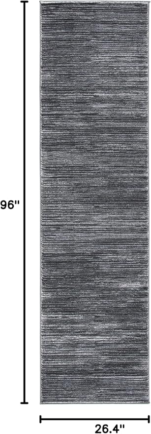 SAFAVIEH Vision Collection Runner Rug - 2'2" x 8', Grey, Modern Ombre Tonal Chic Design, Non-Shedding & Easy Care, Ideal for High Traffic Areas in Living Room, Bedroom (VSN606D)