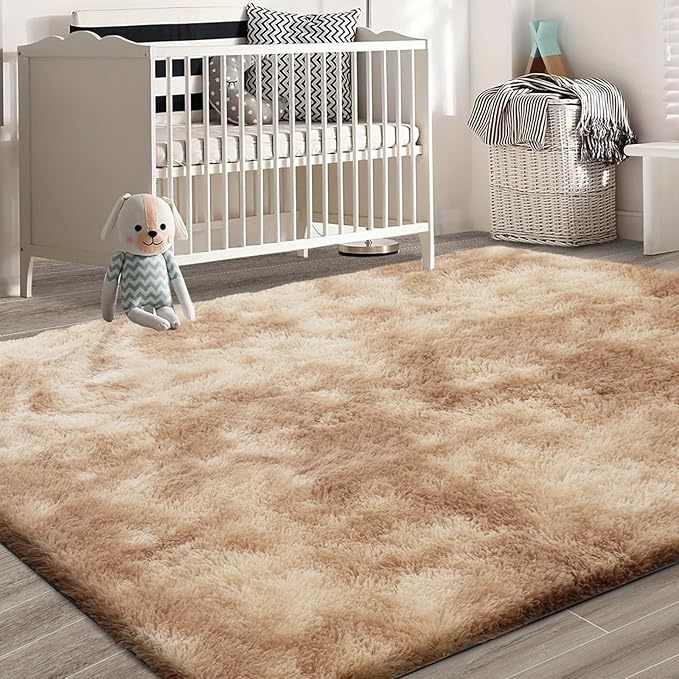 10X14 Large Area Rugs for Living Room Bedroom,Big Shag Rug for Bedroom Dorm,Soft Fluffy Indoor Carpet Nursery Rugs for Kids Girls Room Home Decor,Camel