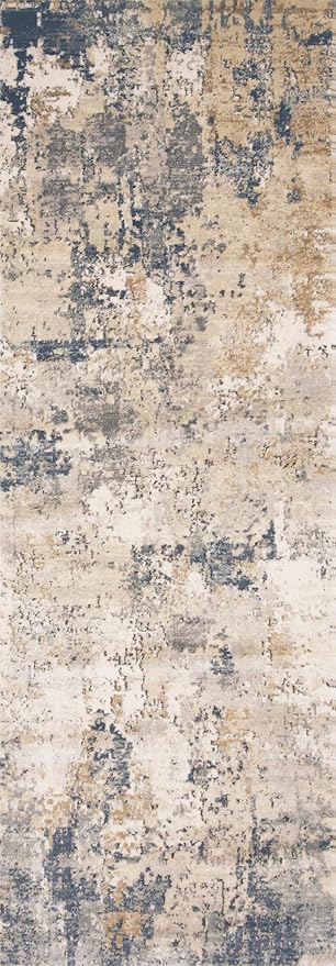 Loloi Teagan Collection 7'-11" x 10'-6" Area Rug in Sand/Mist - Large Area Rug, Soft Neutral Rug, High-Traffic for Living Room, Bedroom, Home Office, Dining Area