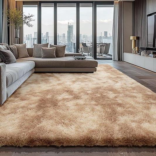 10X14 Large Area Rugs for Living Room Bedroom,Big Shag Rug for Bedroom Dorm,Soft Fluffy Indoor Carpet Nursery Rugs for Kids Girls Room Home Decor,Camel