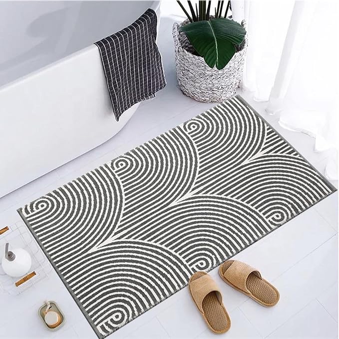 Tiffasea Small Bathroom Rug 2'x3', Indoor Door Mat Machine Washable Small Area Rug, Cotton Woven Indoor Outdoor Rugs Reversible Entryway Rug Farmhouse Throw Rugs for Bedroom/Kitchen/Entry