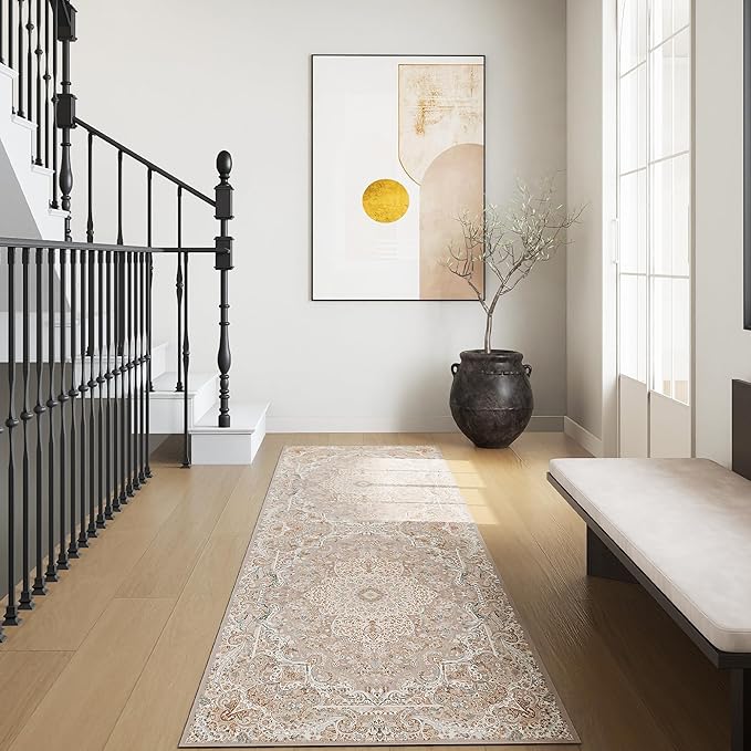 Non Slip Runner Rug, Kitchen Mat, 2x6 Washable Rugs, Runners For Hallways, Area Rug For Bedroom, Low Pile Soft Rugs, Kitchen Floor Mats, Slip Resistance, Durable Rug For Hallways, Bedroom, Kitchen