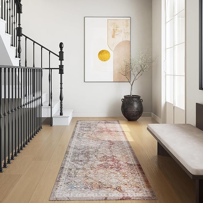Non Slip Runner Rug, Kitchen Mat, 2x6 Washable Rugs, Runners For Hallways, Area Rug For Bedroom, Low Pile Soft Rugs, Kitchen Floor Mats, Slip Resistance, Durable Rug For Hallways, Bedroom, Kitchen