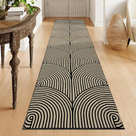 Tiffasea Kitchen Rugs Runners for Hallways 2.6'x10' Washable Runner Rug Reversible Entryway Rug Cotton Hand-Woven Floor Carpet Runner for Bathroom Bedroom Laundry Room