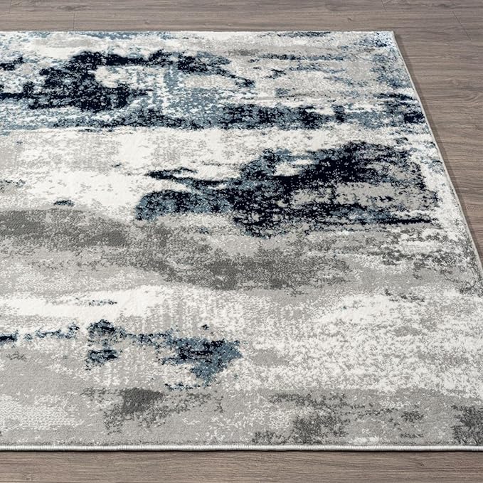 LUXE WEAVERS Kimberly Collection Ivory 2x7 Modern Abstract Area Rug