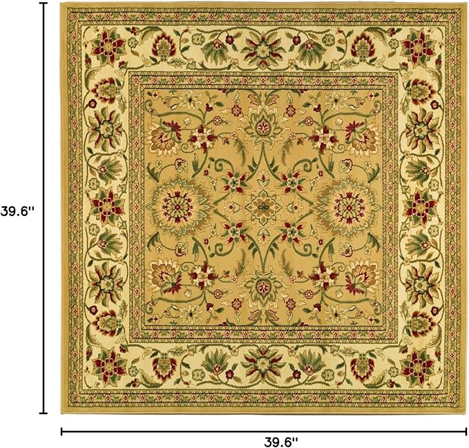 SAFAVIEH Lyndhurst Collection 3'3" Square Beige/Ivory LNH212D Traditional Oriental Non-Shedding Living Room Bedroom Accent Rug