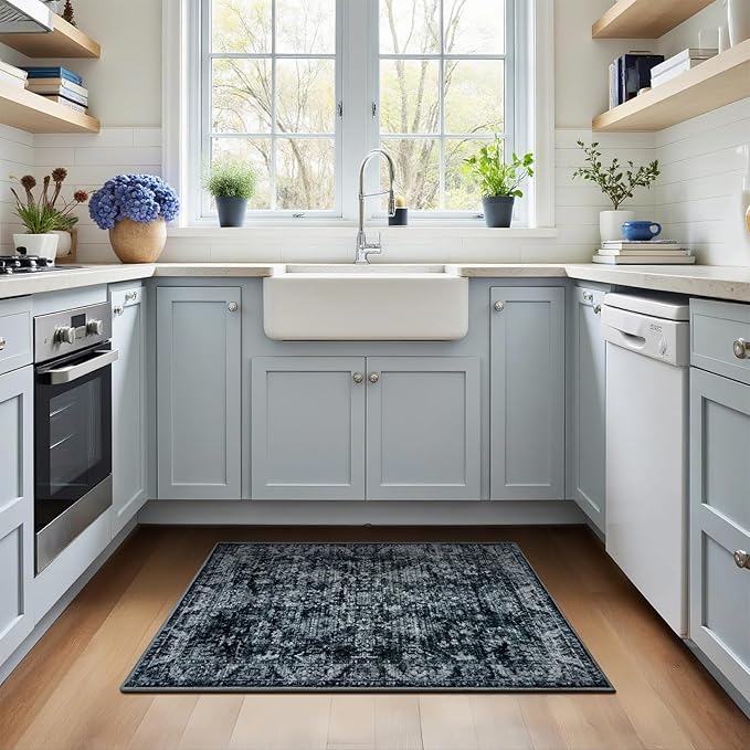 2x3 Entryway Rug, Non-Slip Washable Door Mat, Modern Soft Indoor Entrance Rugs, Foldable Small Throw Rug for Front Door Bedroom Kitchen Entryway Bathroom Floor