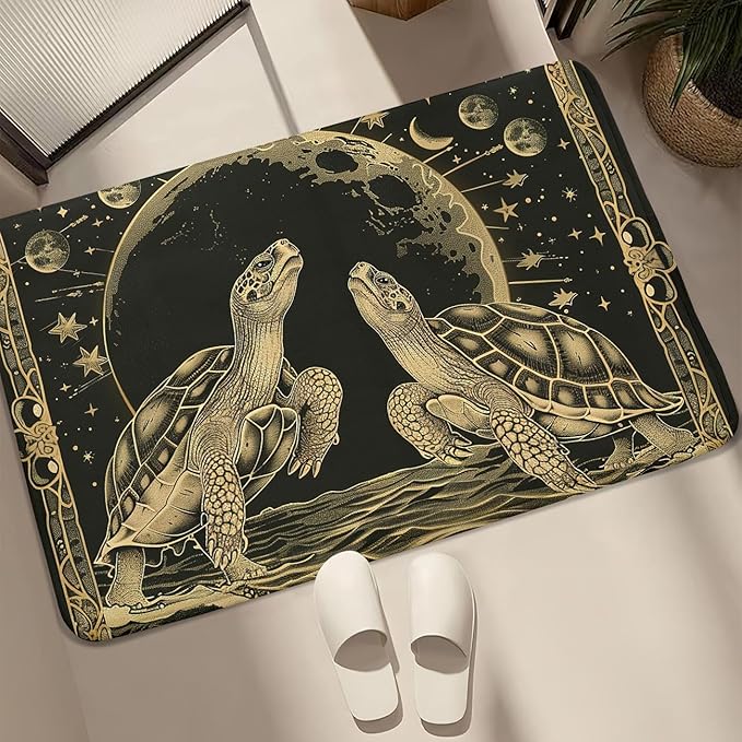 Tortoise Rug - Tortoise Rug for Kids Boys Outer Space Tortoises Rugs for Bedroom Tortoises Area Rugs, 35" L x 23" W