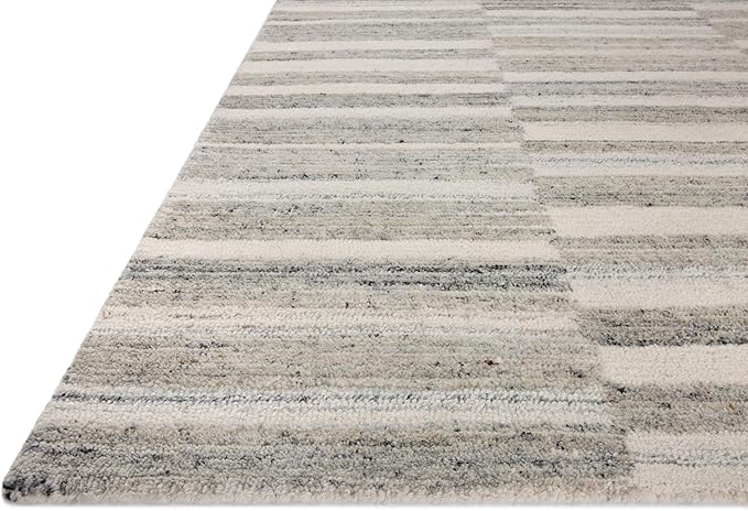 Loloi Magnolia Home by Joanna Gaines Rae Collection RAE-02 Stone/Ivory 9'-3" x 13' Area Rug