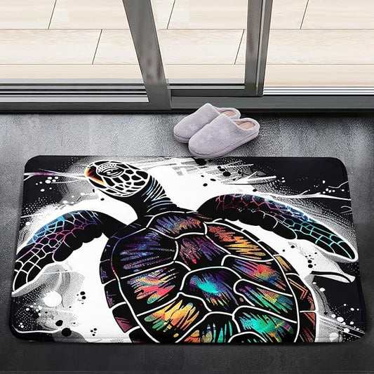 Sea Turtle Area Rugs - Sea Turtle Rugs for Bedroom Ocean Theme Rugs Ocean Animal Room Decor, 2'×3'