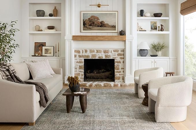 Loloi Chris Loves Julia Jules Collection JUL-08 Emerald/Antique Ivory 2'-6'' x 9'-6'', .13" Pile Height, Runner Rug