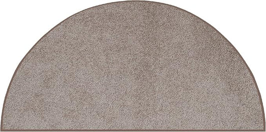 Furnish my Place Modern Indoor/Outdoor Commercial Solid Color Rug - Beige, 60" x 120" Half Round, Pet and Kids Friendly Rug. Made in USA, Area Rugs Great for Kids, Pets, Event, Wedding