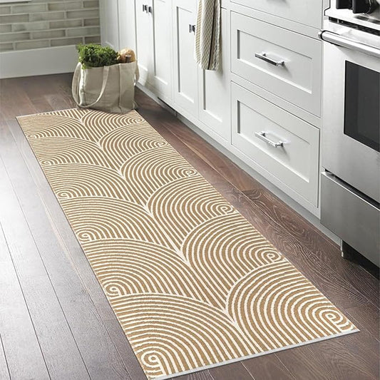 Tiffasea Washable Runner Rug 2'x6', Hallway Runner Kitchen Rugs Cotton Woven Laundry Room Entryway Rug Indoor Outdoor Rugs for Bedroom/Bathroom/Living Room