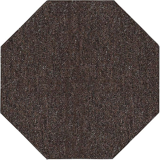 Ambiant Broadway Collection Pet Friendly Indoor Outdoor Area Rugs Brown - 7' Octagon, Stain & Fade Resistant, Easy Care, Pet & Kids Friendly, Made in USA, Perfect for Weddings & Everyday Use!