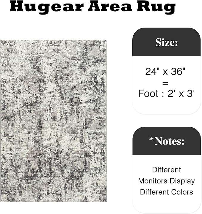 2x3 Entryway Rug Machine Washable Area Rug Grey Small Rugs 3D Textured Rug Entrance Door Mat Abstract Low Pile Carpet Kitchen Bedroom Hallway Non Slip