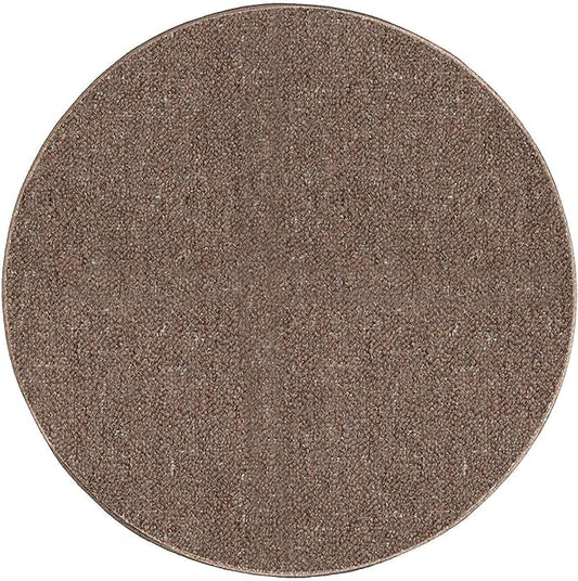 Ambiant Broadway Collection Pet Friendly Indoor Outdoor Area Rugs Brown - 7' Round, Stain & Fade Resistant, Easy Care, Pet & Kids Friendly, Made in USA, Perfect for Weddings & Everyday Use!
