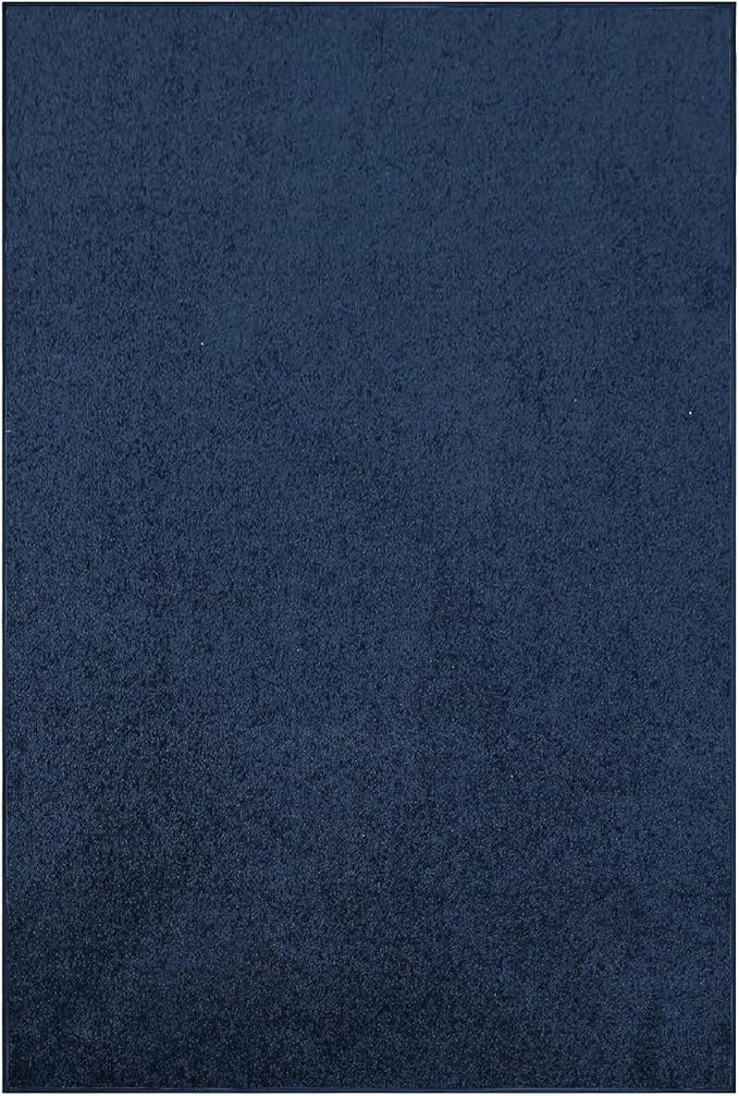 Furnish my Place Modern Plush Solid Color Rug - Navy, 7' x 20', Pet and Kids Friendly Rug. Made in USA, Rectangle, Area Rugs Great for Kids, Pets, Event, Wedding, Living Room