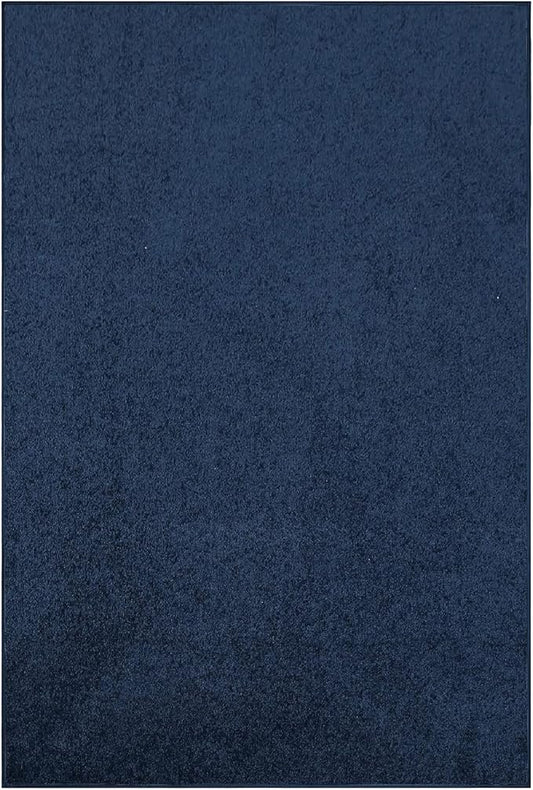 Furnish my Place Modern Plush Solid Color Rug - Navy, 7' x 20', Pet and Kids Friendly Rug. Made in USA, Rectangle, Area Rugs Great for Kids, Pets, Event, Wedding, Living Room